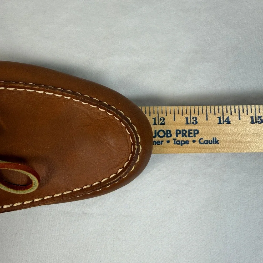 Sebago Campsides Mens 11 N Brown Leather Boat Shoes Made in USA Moc Toe Loafers